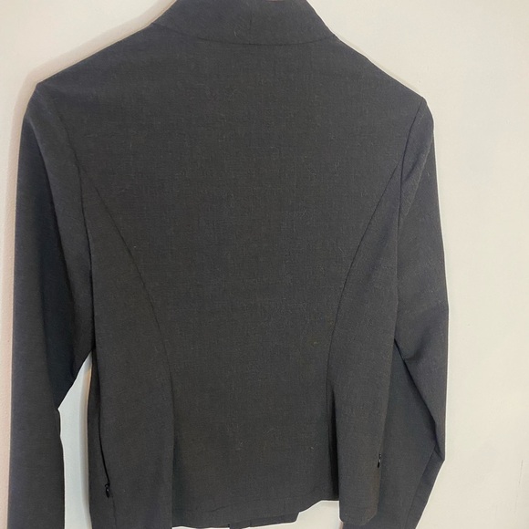 Talula Babaton Aritzia Wool Blend Dark Gray Stand Neck Zip Blazer - Picture 5 of 10